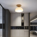 GobekUsa LED Ceiling Lamp Modern Style Wood Glass Luminaria