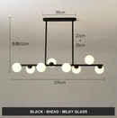 GobekUsa Glass Balls Chandelier: Stylish Suspension Lighting for Dining Room, Kitchen, and Office