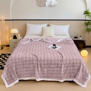 GobekUsa Imitation Rabbit Velvet Warm Blanket: Soft Fluffy Coral Fleece Lap Sofa Throw Blanket