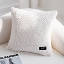 GobekUsa Geometric Texture Plush Cushion Cover - Modern Nordic Style Pillow Cases