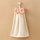 GobekUsa Bowknot Microfiber Hand Towels Soft & Absorbent Coral Velvet for Kitchen & Bathroom