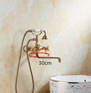 GobekUsa Brass Bathtub Shower Set Wall Mounted - Hot and Cold Mixer Taps