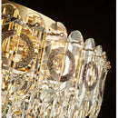 GobekUsa Crystal Ceiling Lamp: Modern Simple Golden Round Light for Living Room, Bedroom, Study