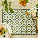 GobekUsa Butterfly Print Placemat: Pomegranate Floral Design, Non-Slip Dining Table Mats