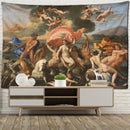 GobekUsa Angels & Beauty Misty Oil Painting Tapestry Wall Hanging for Room Decor