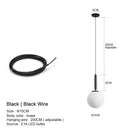 Modern White Frosted Glass Globe Pendant Light
