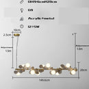 GobekUsa Gold Metal G9 LED Pendant Chandelier with Acrylic Flower Decor