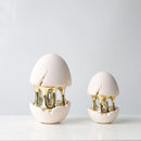 GobekUsa Abstract Eggshell Hollow Out Cracked Egg Decorative Figurine