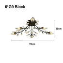 GobekUsa Crystal Leaf LED Ceiling Chandelier: Industrial Retro Home Decor Lighting