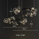 GobekUsa Glass Ball G9 LED Chandelier: Modern Minimalist Nordic Design