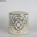 GobekUsa Gold Geometric Storage Jar Set
