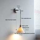 GobekUsa Ceramic LED Wall Light with Pull Chain Switch - Nordic Design