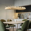 GobekUsa Arrow Crystal LED Chandelier: Modern Living Room Dining Table Bedroom Home Light