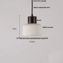 GobekUsa Clear Glass LED Pendant Light Fixture Wood Hanging Lamp