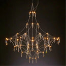 Italian Minimalist Crystal Pendant Light in Silver or Gold
