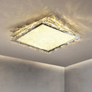 GobekUsa Crystal Ceiling Lamp: Modern Gold Light Luxury LED Square Chrome Indoor Lighting