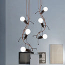 GobekUsa Iron Man Chandelier: Modern Creative Art Climber for Aisle, Corridor, Children's Room, Bedroom