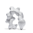 GobekUsa Golden Ring Black and White Striped Abstract Resin Figurines Home Decor