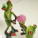 GobekUsa Funny Frog Couple Resin Decor | Wedding Gift | Valentine's Day Ornament