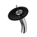 GobekUsa Glass Rocker Handle Basin Faucet, Waterfall Mixer Taps, Chrome Finish