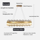 GobekUsa Golden Crystal Chandelier LED Pendant Light - Luxury Modern Glass Lighting