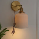 GobekUsa Ceramic Knob Switch Wall Light by IWHD - Modern LED Sconce for Bedroom, Hallway & Bathroom