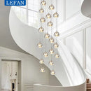 Modern Crystal Ball Pendant Light in Silver Iron