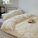 GobekUsa Lavender Lace Bedding Set: Single Queen Size Duvet, Sheet, Pillowcases