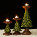 GobekUsa Christmas Tree Candle Holder: Festive Tabletop Decor Figurine