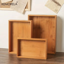 GobekUsa Bamboo Wooden Rectangular Tea Tray | Elegant Tea Cup Stand Tray for Dining