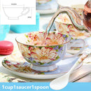 GobekUsa Ceramic Afternoon Tea Set with Spoon - Elegant Tea Cup, Saucer, and Mug Combo