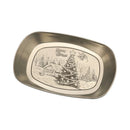 GobekUsa Christmas Fruit Tray Santa Claus Snowman Print Decorative Plate