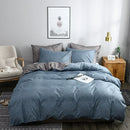 GobekUsa King Size Duvet Cover Set - Soft Grain Polyester, Plain Design - Queen Bedding