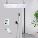 GobekUsa LED Thermostatic Rainfall Shower System with Tub Spout Mixer Tap & Brass Head