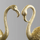 GobekUsa Golden Flamingo Resin Figurines: Luxury Animal Decor for Home & Office