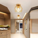 GobekUsa Iron Cage Retro Ceiling Lamp for Home Lighting