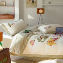 GobekUsa Embroidered Milk Fleece Winter Bedding Set for Warmth & Cozy Comfort