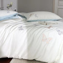 GobekUsa Butterfly Embroidery Lyocell Cotton Bedding Set, Silky Soft Cool Feeling Sheets