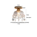 GobekUsa Clear Glass LED Ceiling Light Fixture for Modern Home Aisle Balcony Restaurant Hallway Lighting