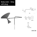 GobekUsa Industrial Design Rotatable Wall Sconce Lamp for Living Room and Bedroom