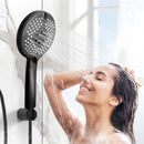 GobekUsa 3-in-1 Pressure Boost Shower Head with Hose Base - Large Water Yield