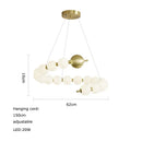 GobekUsa Love Gold Chrome Chandelier LED Suspension Lighting for Dinning Room