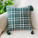 GobekUsa Green Tulip Embroidery Pillowcase 45X45CM - Sofa Bed Office Car Chair Cover