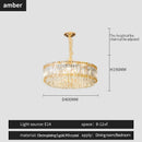GobekUsa Crystal Chandelier: Elegant Modern Lighting for Living Room, Bedroom, and Restaurant.
