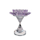 GobekUsa Crystal Lotus Candle Holder Home Decoration Crystal Flower Candlestick