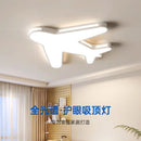 GobekUsa Kids Bedroom Ceiling Lamp Full Spectrum Eye Protection Cream Wind Airplane Theme