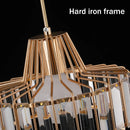 GobekUsa K9 Crystal Pendant Chandelier Modern Living Room Ceiling Lamp LED Hall Decor