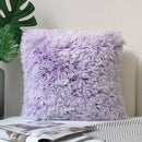 GobekUsa Cozy Plush Fur Cushion Cover 43x43cm White Grey Sofa Decor Pillowcase