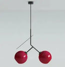 GobekUsa Cherry Glass Pendant Lights: Nordic Red/White Lamp for Home Decor & Lighting