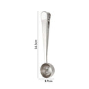 GobekUsa 2-in-1 Stainless Steel Coffee Spoon & Sealing Clip - Gold Kitchen Accessory